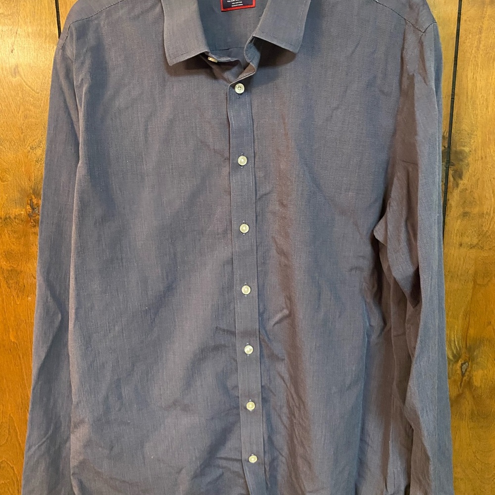 UNTUCKit Men’s Long-Sleeve Button-Down Shirt in Slate Blue